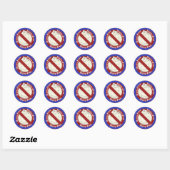 Zuivelvrij Rood Wit Blauw Product Labels (Vel)