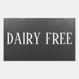 Zuivelvrije Culinaire Allergie Veiligheid Rechthoekige Sticker