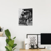 Zuivelwagen, 1921. Oude foto Poster (Thuiskantoor)