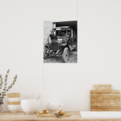 Zuivelwagen, 1921. Oude foto Poster (Keuken)