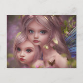 Zuivelzussen tussen de bloemen in het bos briefkaart (Voorkant)