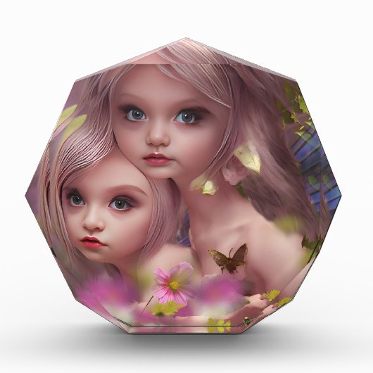 Zuivelzussen tussen de bloemen in het bos fotoblokken (Voorkant)