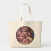 Zuivelzussen tussen de bloemen in het bos grote tote bag (Voorkant)