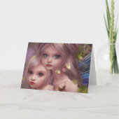 Zuivelzussen tussen de bloemen in het bos kaart (Voorkant)