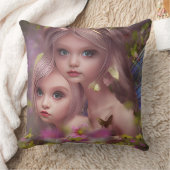 Zuivelzussen tussen de bloemen in het bos kussen (Deken)