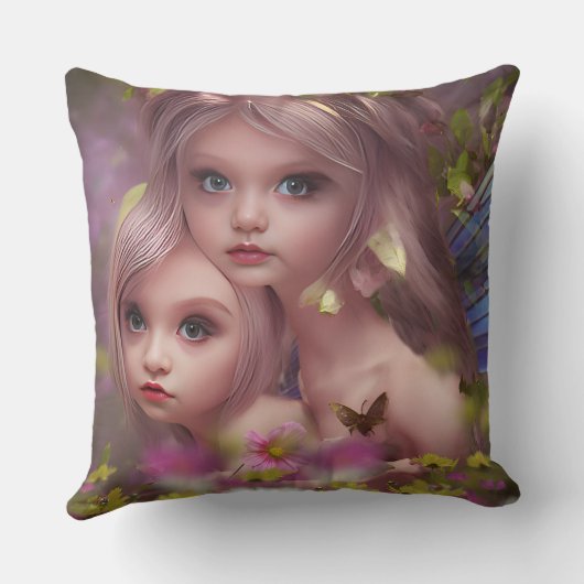 Zuivelzussen tussen de bloemen in het bos kussen (Achterkant)