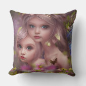 Zuivelzussen tussen de bloemen in het bos kussen (Voorkant)