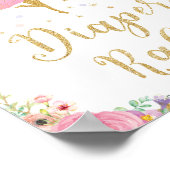 Zuiver Baby shower Dappere Raffle Sign Poster (Hoek)