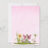 Zuiver Baby shower Roze illustraties Kaart (Achterkant)