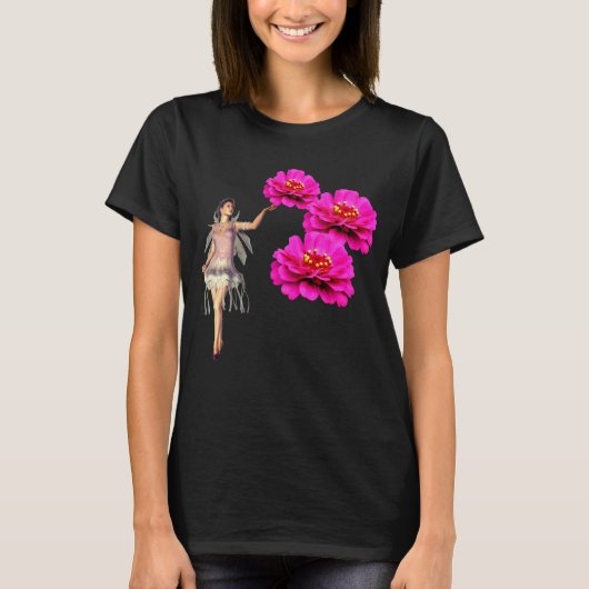 Zuiver en roze zonnieken donkerder t-shirt (Voorkant)