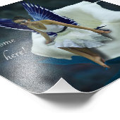 Zuiver en ventilator "Fairies are Welcome here" af Foto Afdruk (Hoek)