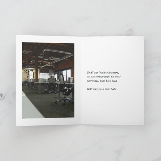 Zuiver en zilverhoudend edelsteen bedankkaart (Binnen)