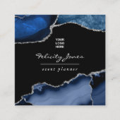 Zuiver en zilverhoudend edelsteen vierkante visitekaartje (Voorkant)