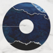 Zuiver en zilverhoudend edelsteen wijnglaslabel (Achterkant)