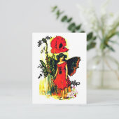Zuiver in de Rode Dress Briefkaart (Staand voorkant)