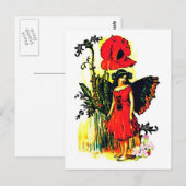 Zuiver in de Rode Dress Briefkaart (Voorkant / Achterkant)