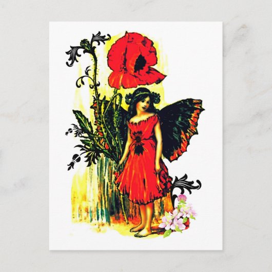 Zuiver in de Rode Dress Briefkaart (Voorkant)