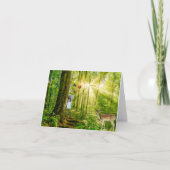 Zuiver in het magische bos met Bambi en vlinder Bedankkaart (Voorkant)