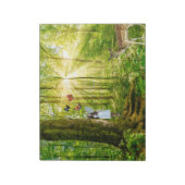 Zuiver in het magische bos met Bambi en vlinder Notitieblok (Linkerzijde)