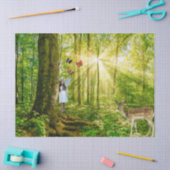 Zuiver in het magische bos met Bambi en vlinder Tissuepapier (Craft)