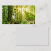 Zuiver in het magische bos met Bambi en vlinder Visitekaartje (Voorkant / Achterkant)