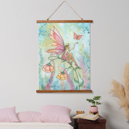 Zuiver met Butterfly Fantasy Illustration Art Hangend Wandkleed (Slaapkamer)