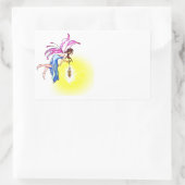 Zuiver met Lantaarn Rechthoekige Sticker (Tas)