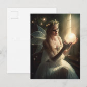 Zuiver met Magische Ggloeiende Orb Fantasy Art Briefkaart (Voorkant / Achterkant)