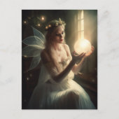 Zuiver met Magische Ggloeiende Orb Fantasy Art Briefkaart (Voorkant)