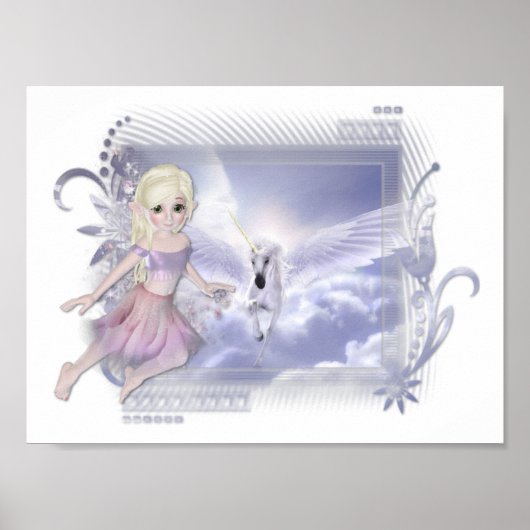 Zuiver met Unicorn D2-Poster/Afdruk Poster (Voorkant)