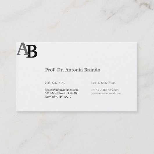 Zuiver onroerend goed visitekaartje (Voorkant)