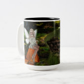 Zuiver op een paddenstoelontwerp 2-Mok Tweekleurige Koffiemok (Voorkant links)