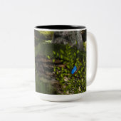 Zuiver op een paddenstoelontwerp 2-Mok Tweekleurige Koffiemok (Voorkant rechts)