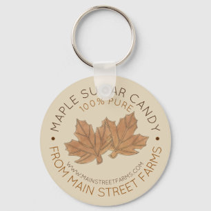Zuiver organisch glanzend Snoep met suikerstroop Sleutelhanger