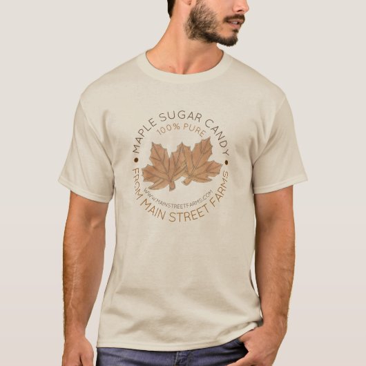 Zuiver organisch glanzend Snoep met suikerstroop T-shirt (Voorkant)