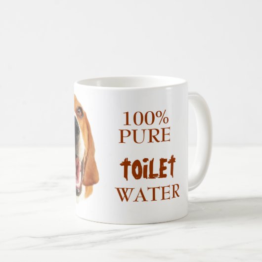 Zuiver toiletwater koffiemok (Voorkant rechts)