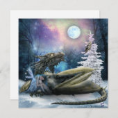 Zuiver veilig met draak feestdagenkaart (Voorkant / Achterkant)