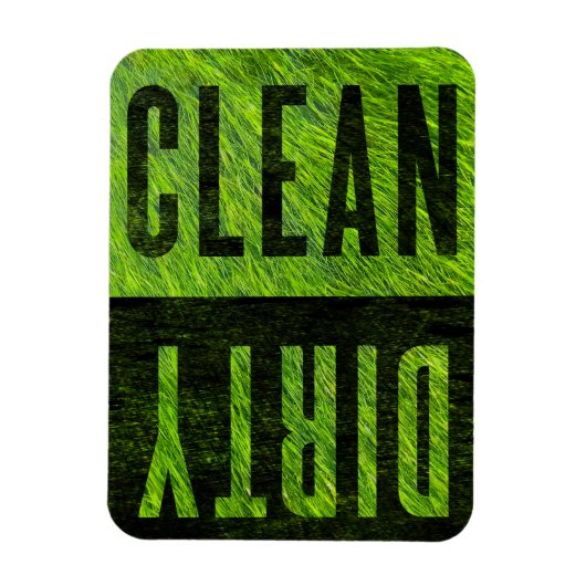 zuiver | Vuile grasachtige stijl vaatwasser magnee Magneet (Verticaal)