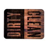 zuiver | Vuile vaatwasser Gestresseerd hout Magneet (Horizontaal)