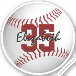 zuiver witte honkbal sticker