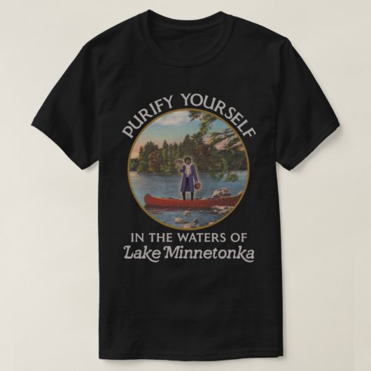 Zuiver Yoursin de wateren van Lake Minnetonka T-shirt (Design voorkant)