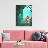 Zuiver Zitten op een Paddenstoel Gewikkelde Canvas (Insitu (Woonkamer))