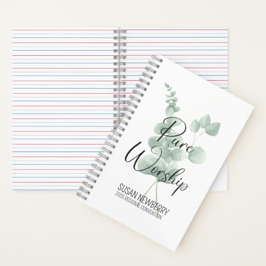 Zuivere aanbidding 2-zijdig Notitieboek Eucalyptus (Binnen)