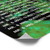 Zuivere blauwe bosblauwe groenboomgaard poster (Hoek)