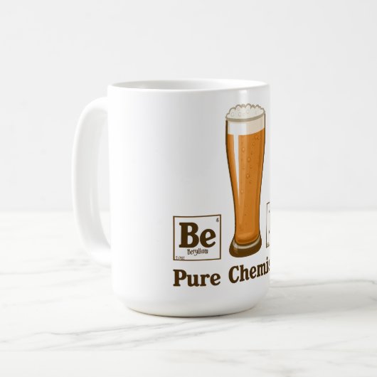 Zuivere chemie koffiemok (Voorkant links)