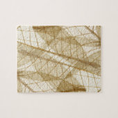 Zuivere Crème Beige Kant Bladeren Legpuzzel (Horizontaal)