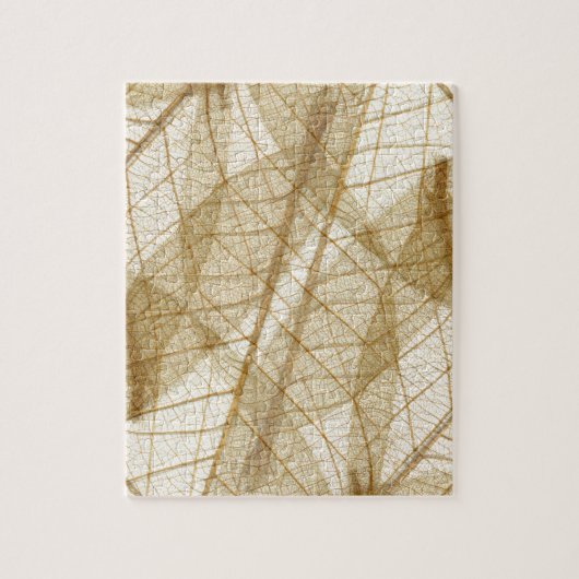 Zuivere Crème Beige Kant Bladeren Legpuzzel (Verticaal)