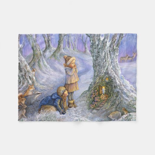 "Zuivere deur" kleine rugleuning Fleece Deken (Voorkant (Horizontaal))