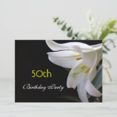 , zuivere, elegante, witte lippenbloem kaart (Staand voorkant)