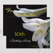 , zuivere, elegante, witte lippenbloem kaart (Voorkant / Achterkant)